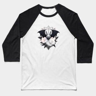 Gothic Floral Cute Bat Baseball T-Shirt